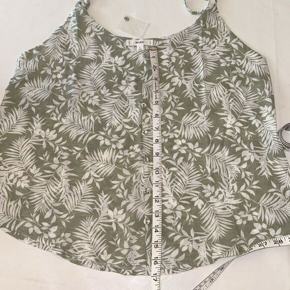 MINE Tropical Floral Print Camisole Tank Top, Size Large - Picture 4 of 8